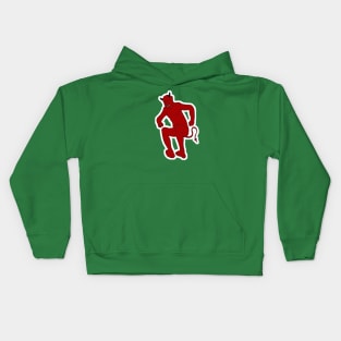 This Red Devil Is Hopping Mad! Kids Hoodie